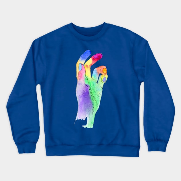 hand_left Crewneck Sweatshirt by terastar